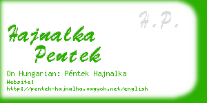 hajnalka pentek business card